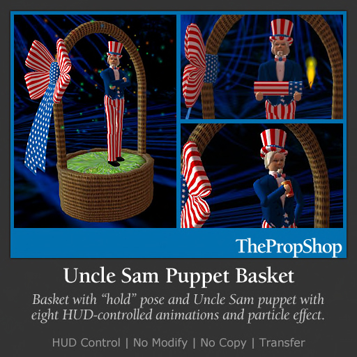 Uncle Sam Puppet In A Basket